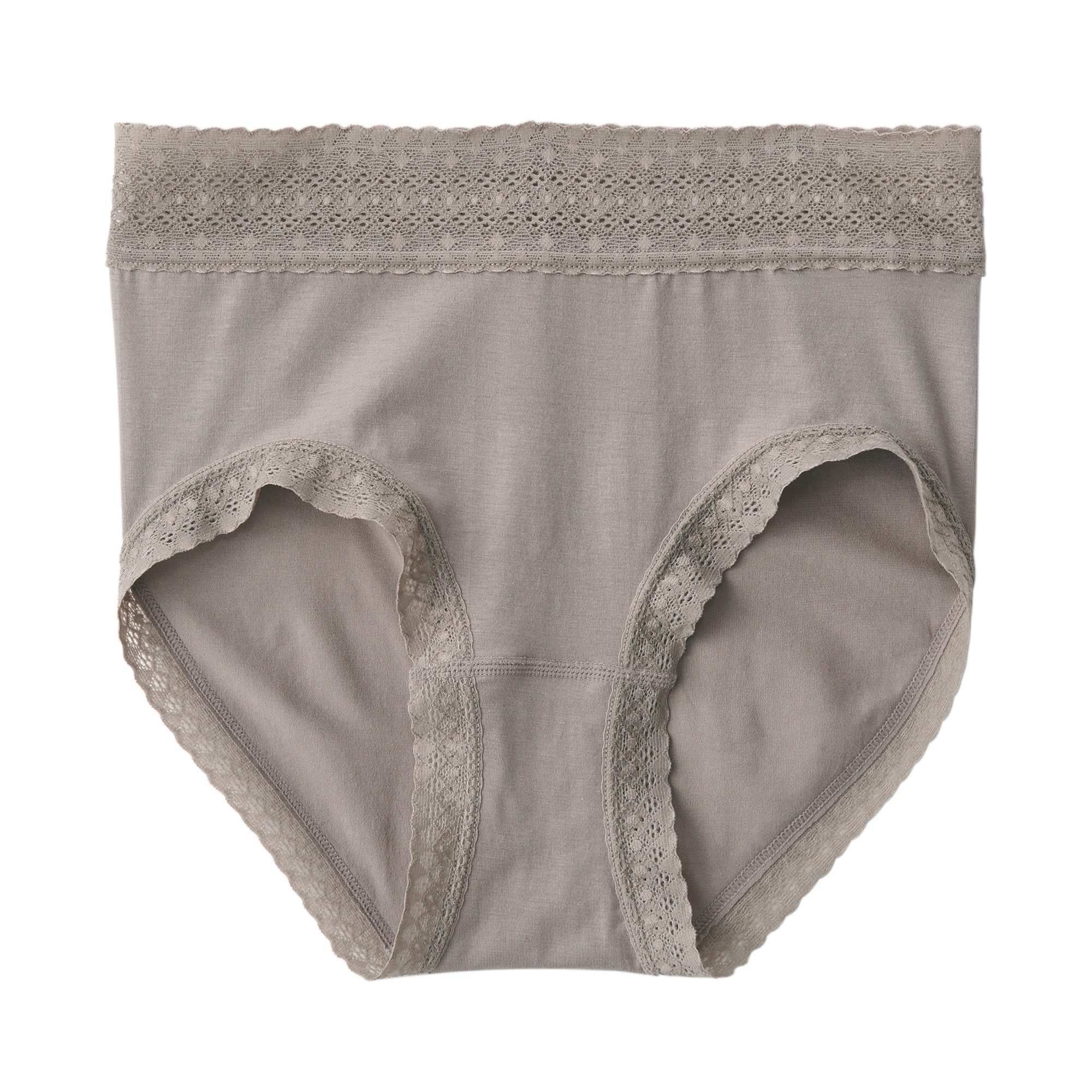 婦人　なめらかレース付きハイライズショーツ