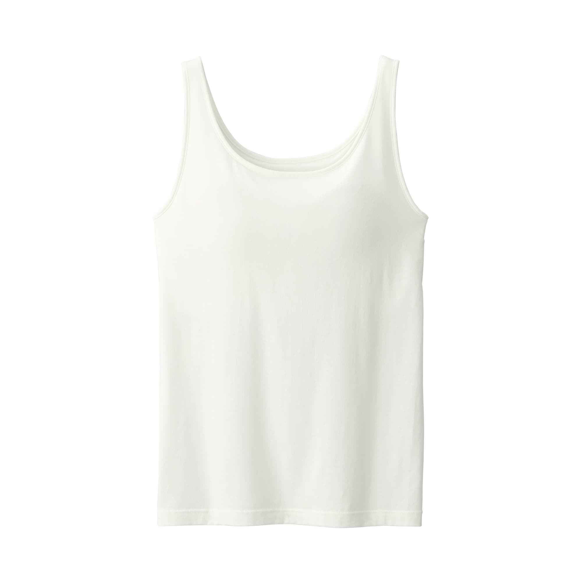 婦人　胸のボリュームをおさえるブラタンクトップ