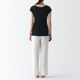 婦人　フライス編みフレンチスリーブＴシャツ