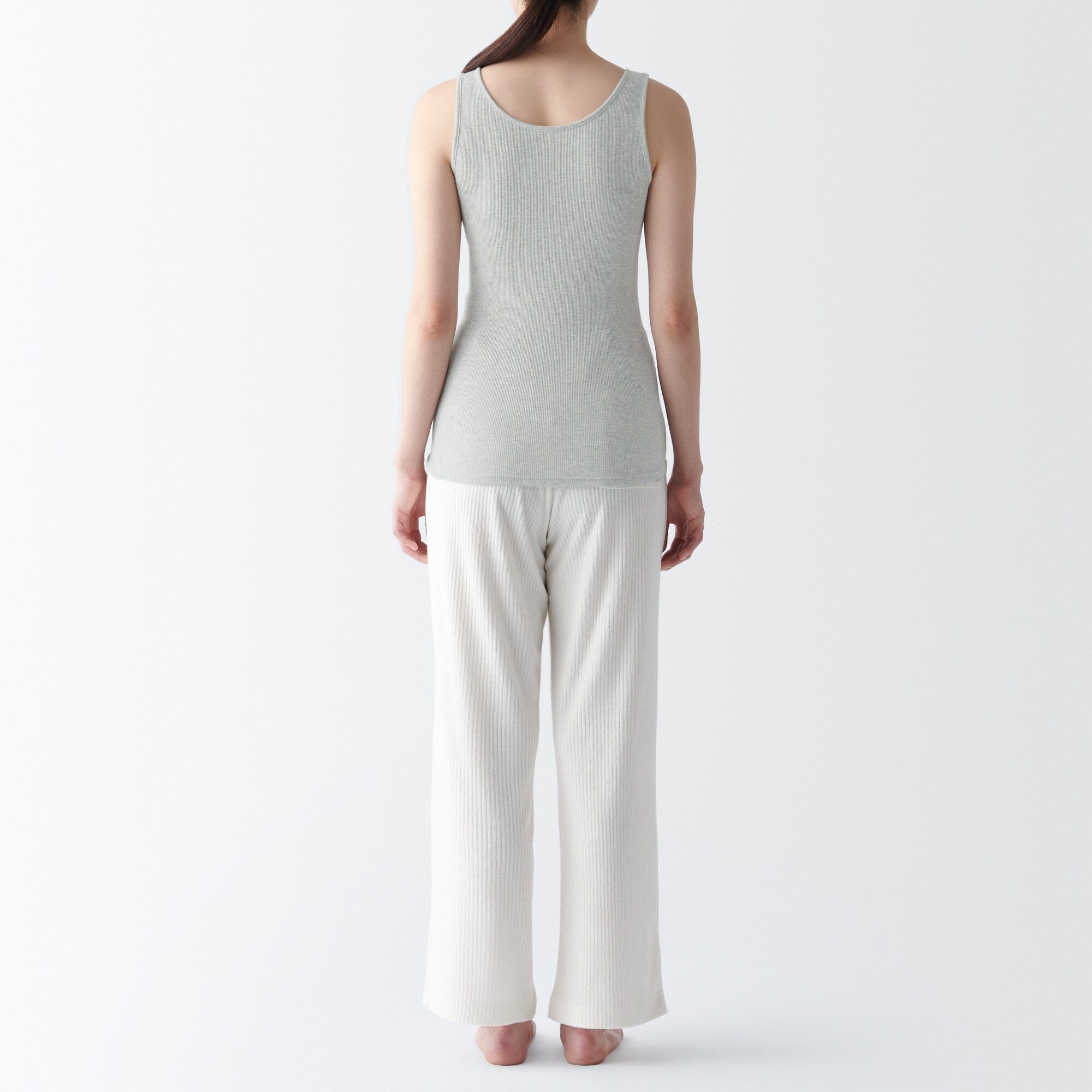 婦人　リブ編みタンクトップ