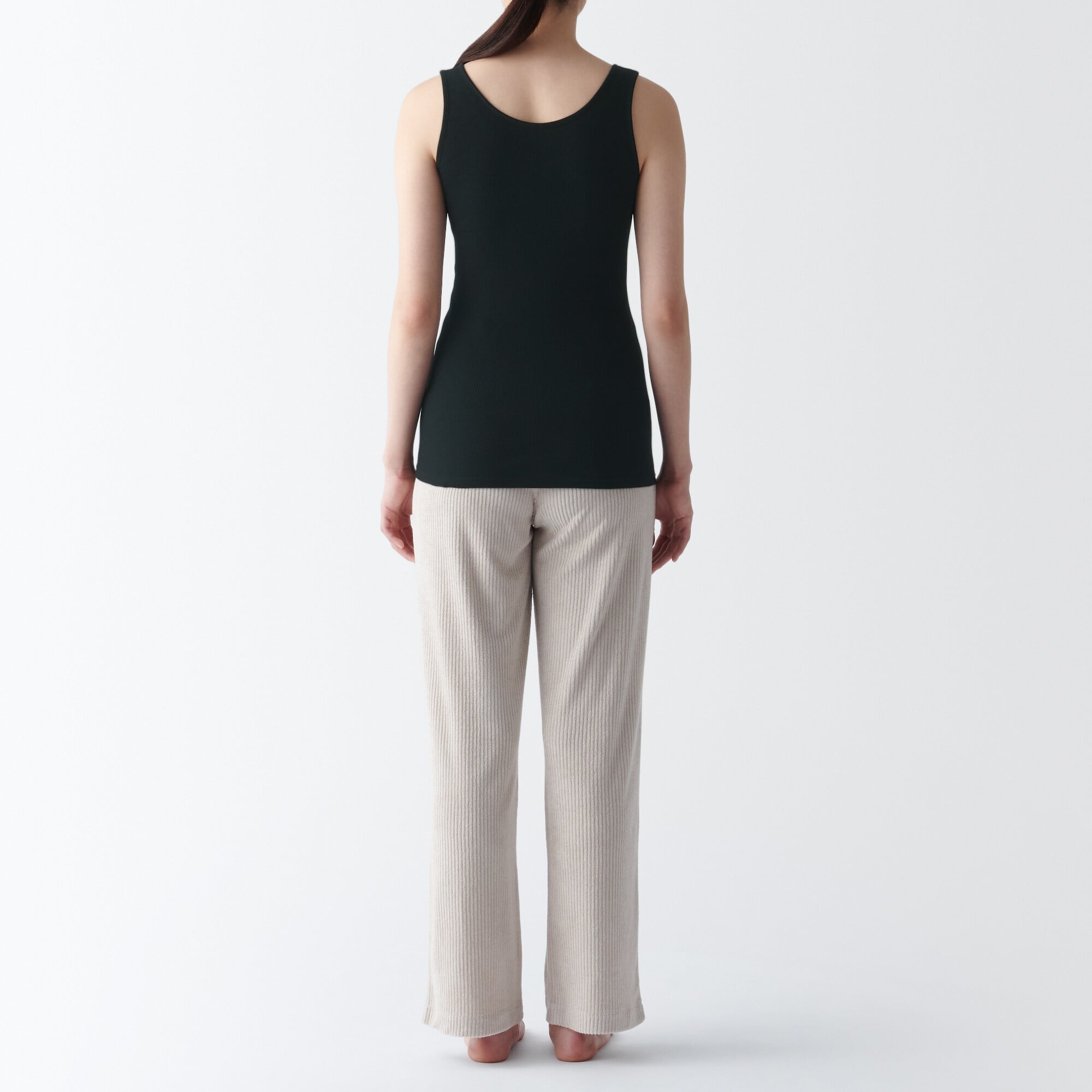 婦人　リブ編みタンクトップ