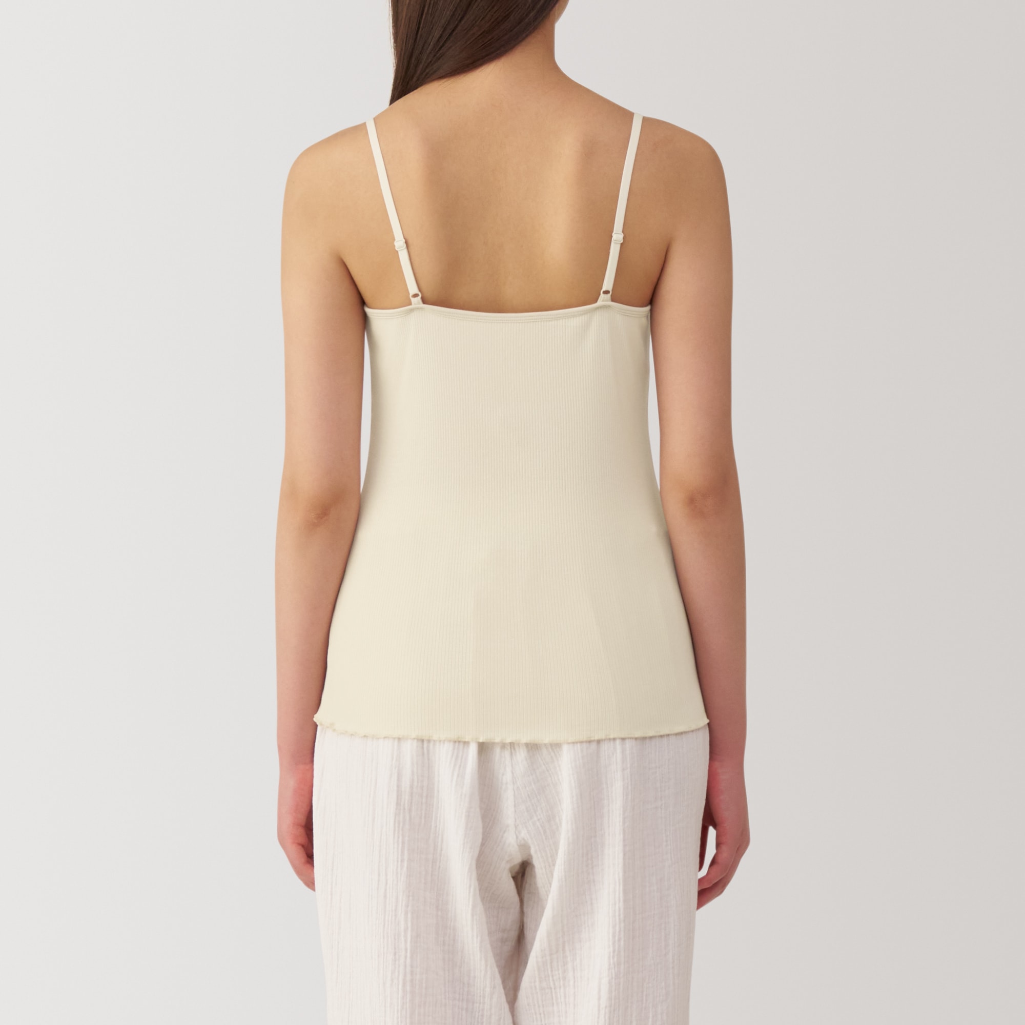 婦人　なめらかリブブラキャミソール