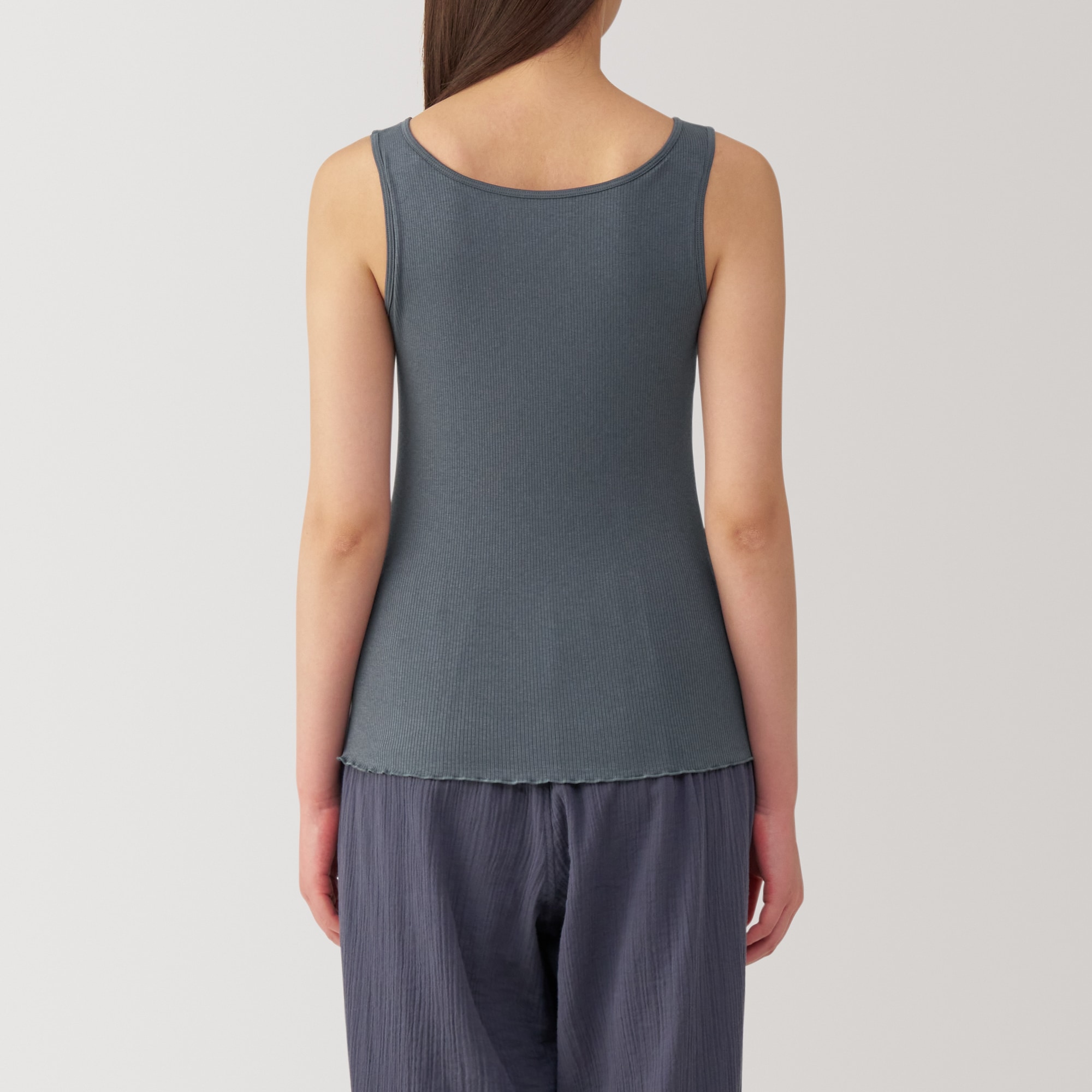 婦人　なめらかリブブラタンクトップ