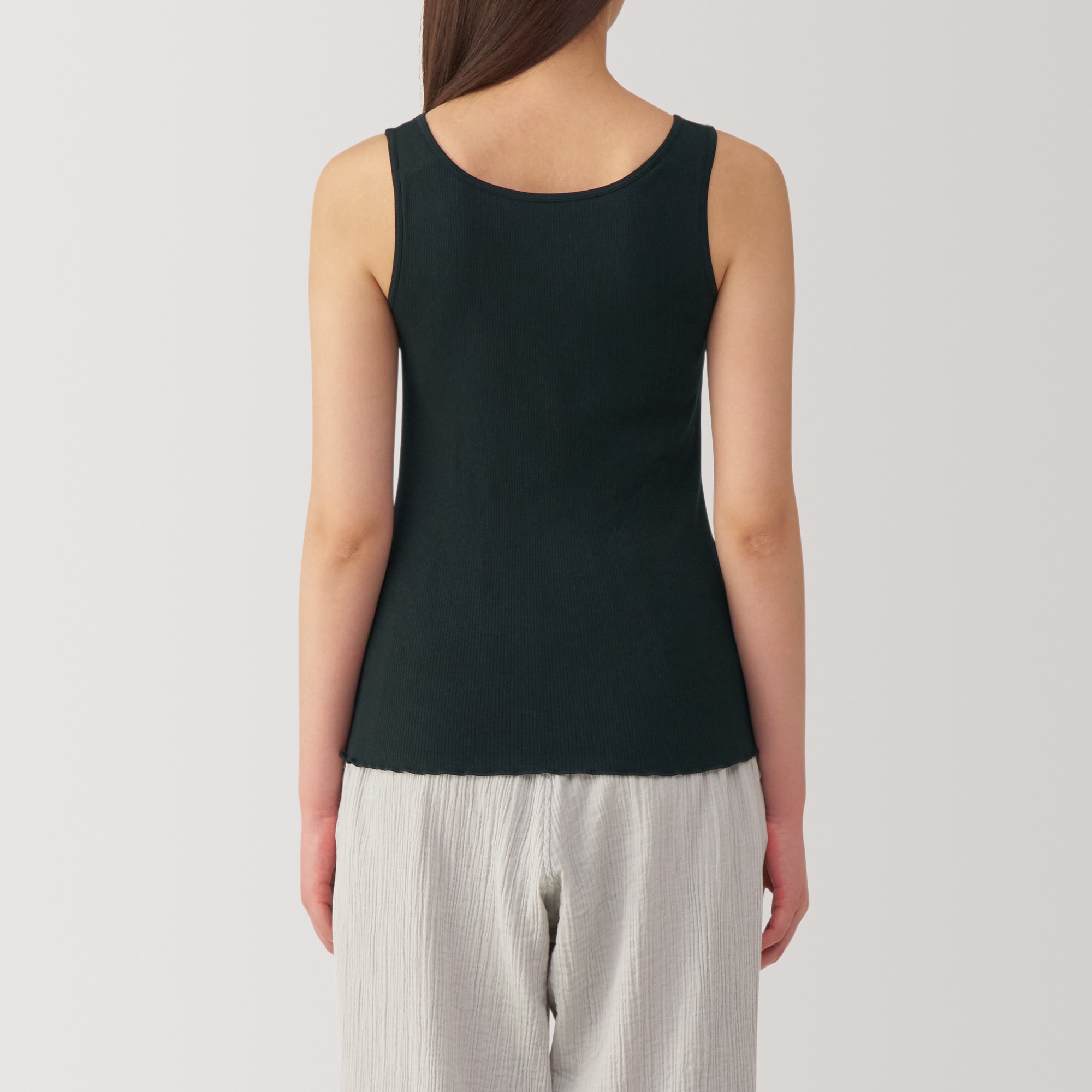 婦人　なめらかリブブラタンクトップ