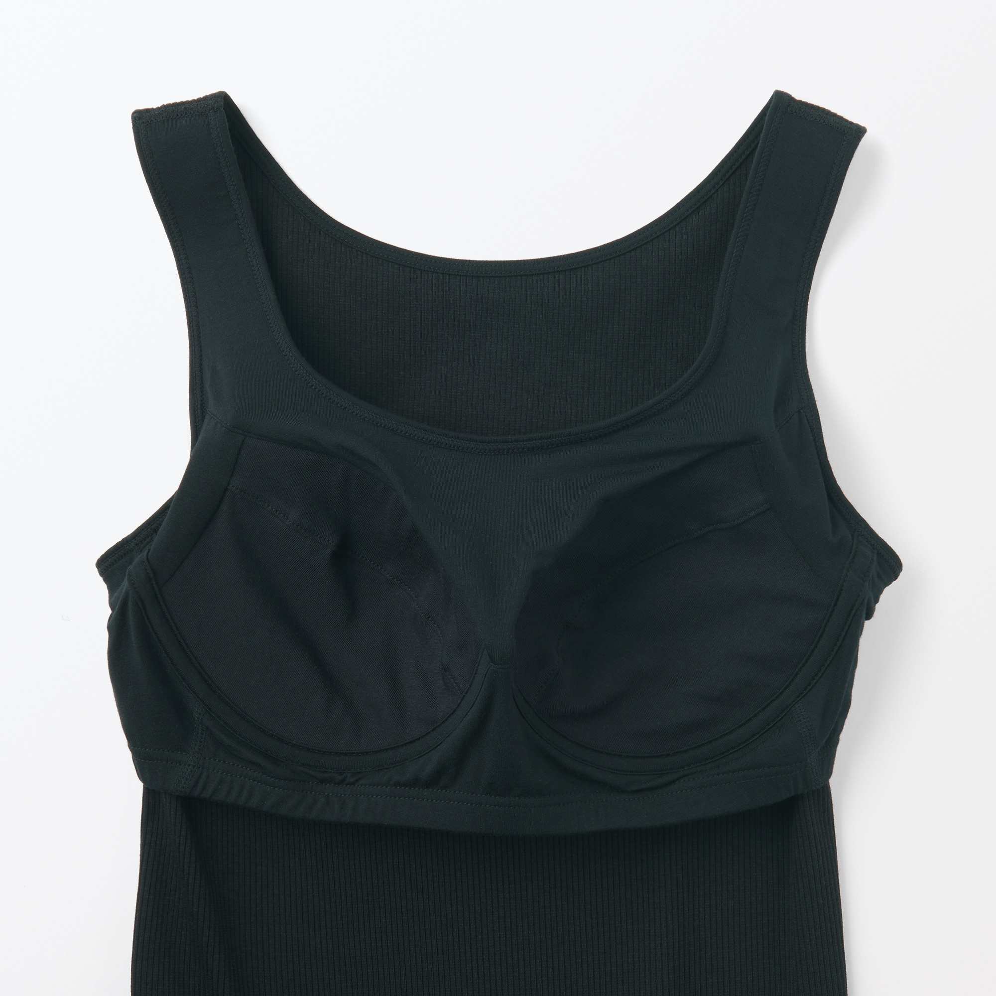 婦人　なめらかリブブラタンクトップ