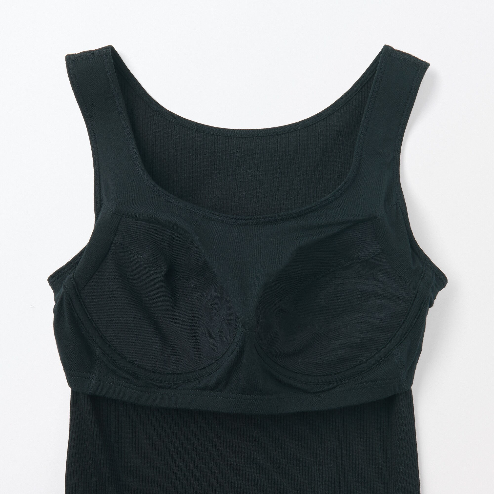 婦人　なめらかリブブラタンクトップ