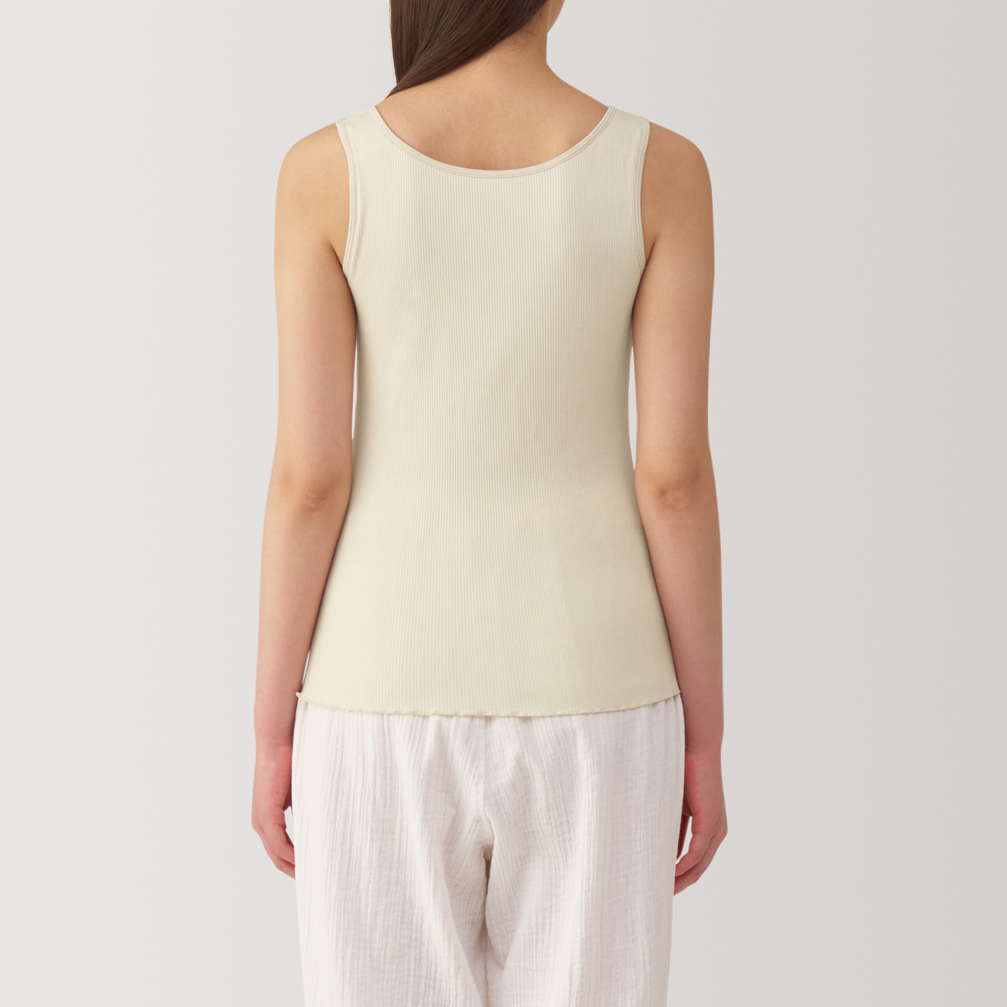 婦人　なめらかリブブラタンクトップ