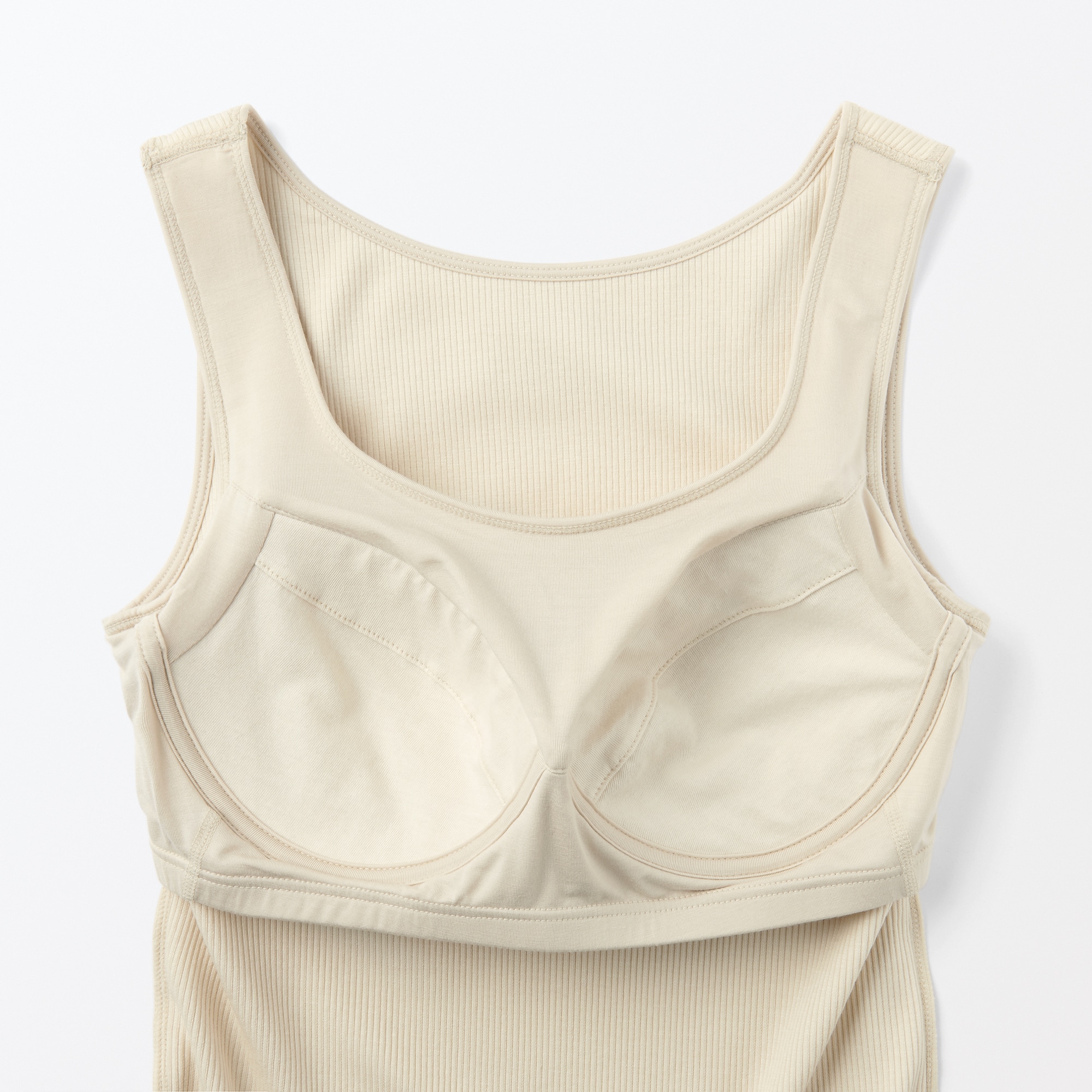 婦人　なめらかリブブラタンクトップ