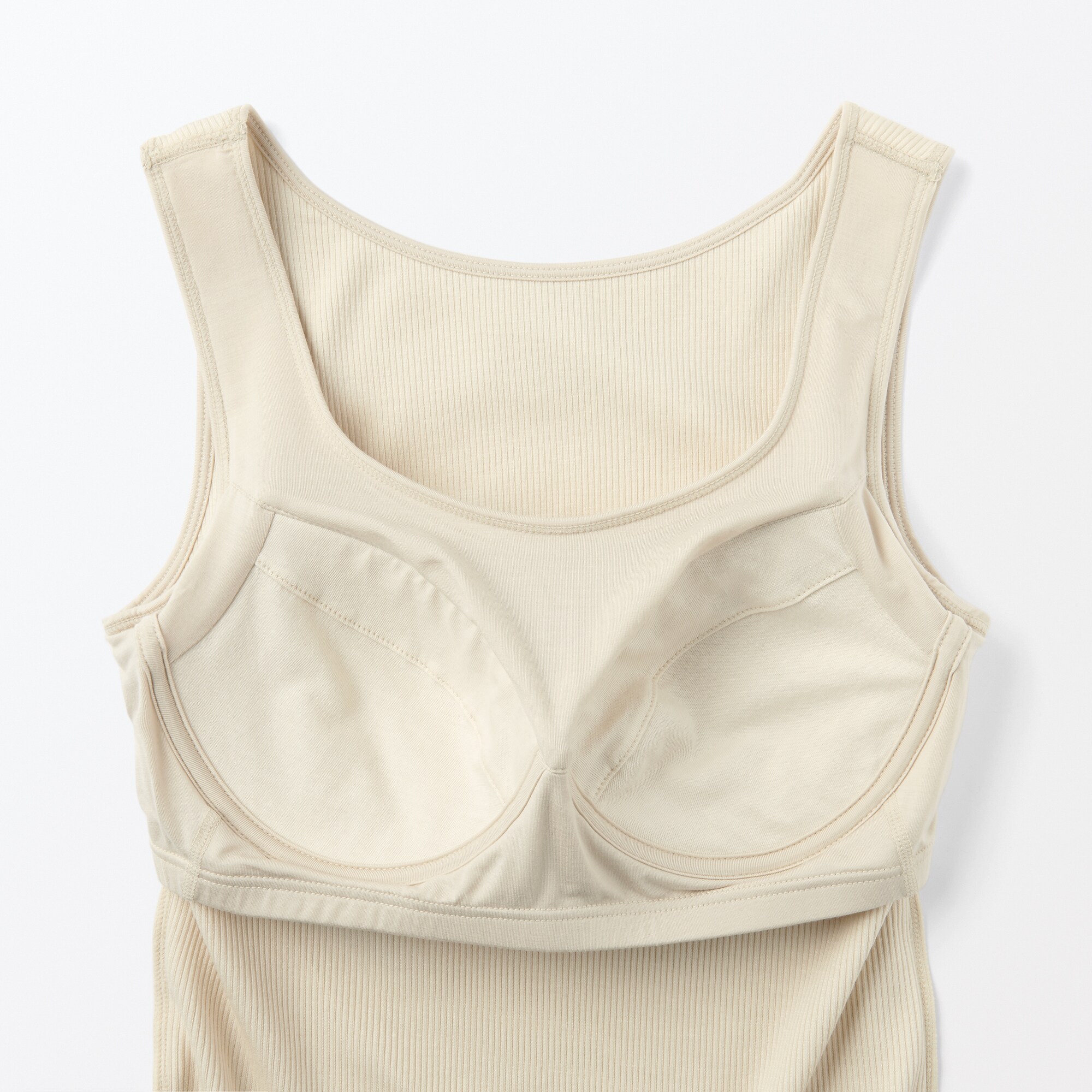婦人　なめらかリブブラタンクトップ