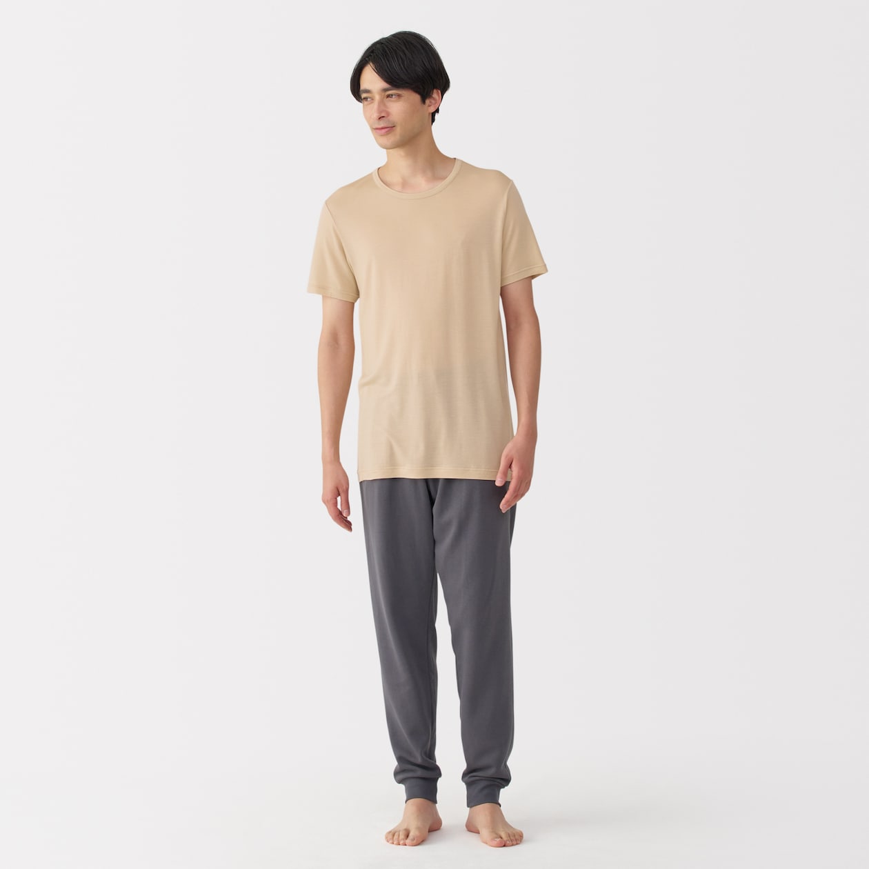 紳士　ひんやりなめらか　クルーネック半袖Ｔシャツ