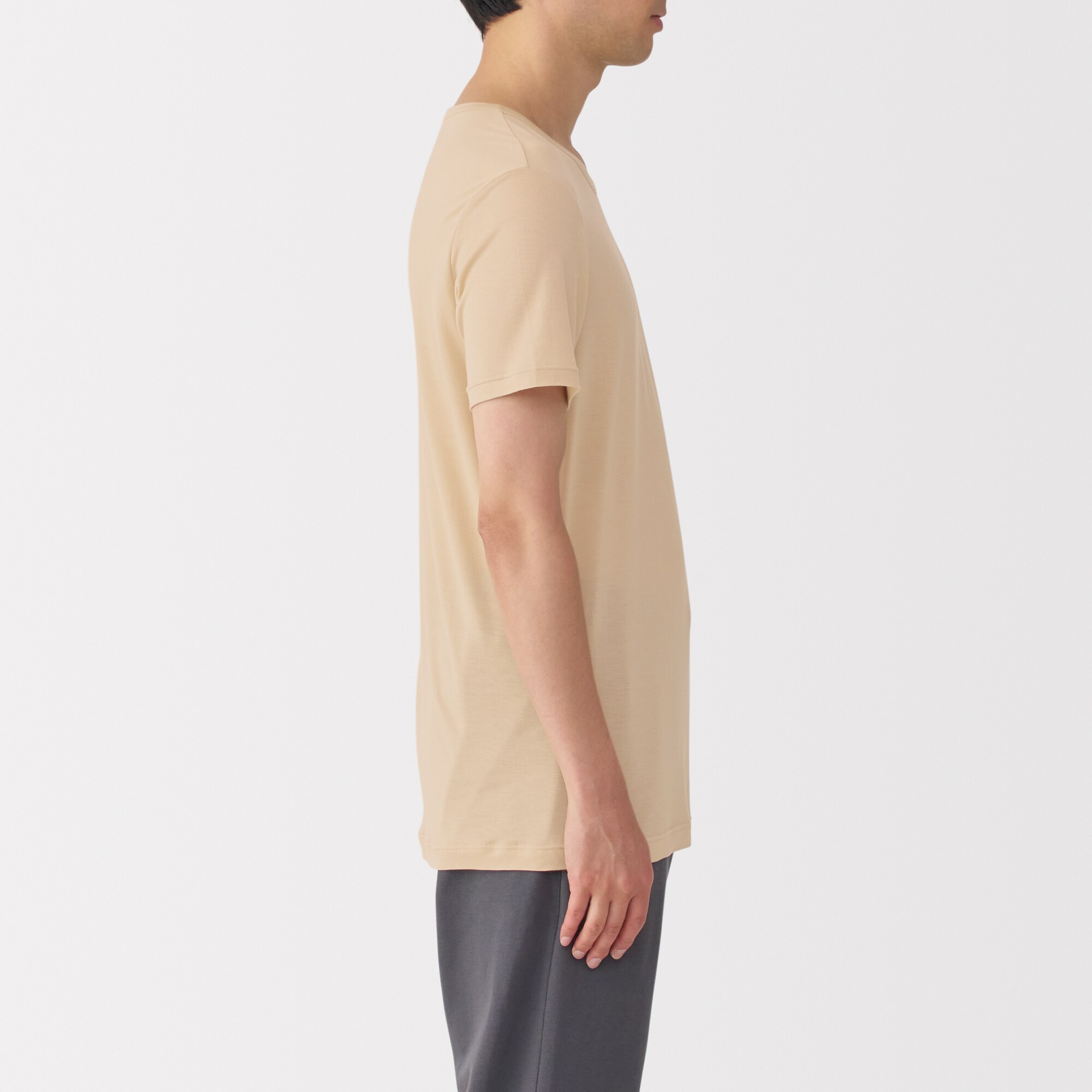 紳士　ひんやりなめらか　クルーネック半袖Ｔシャツ