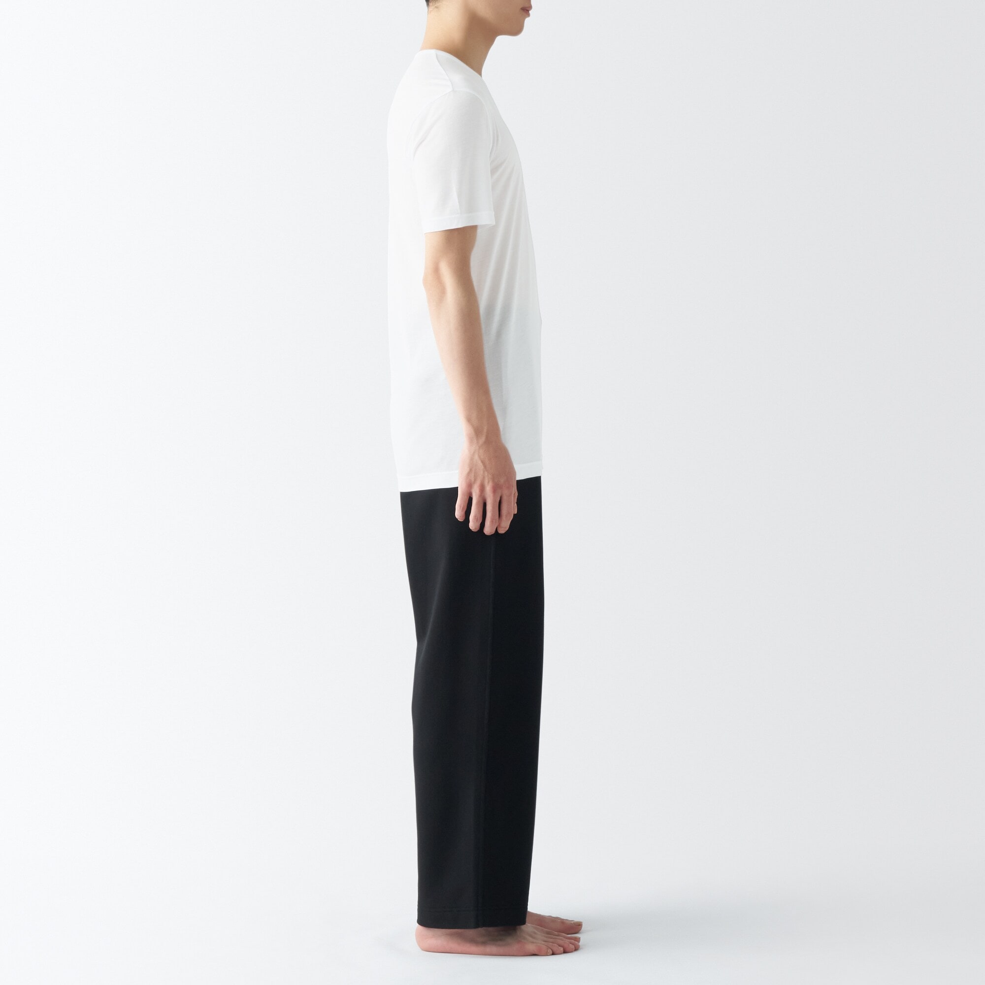 紳士　ひんやりなめらか　Ｖネック半袖Ｔシャツ