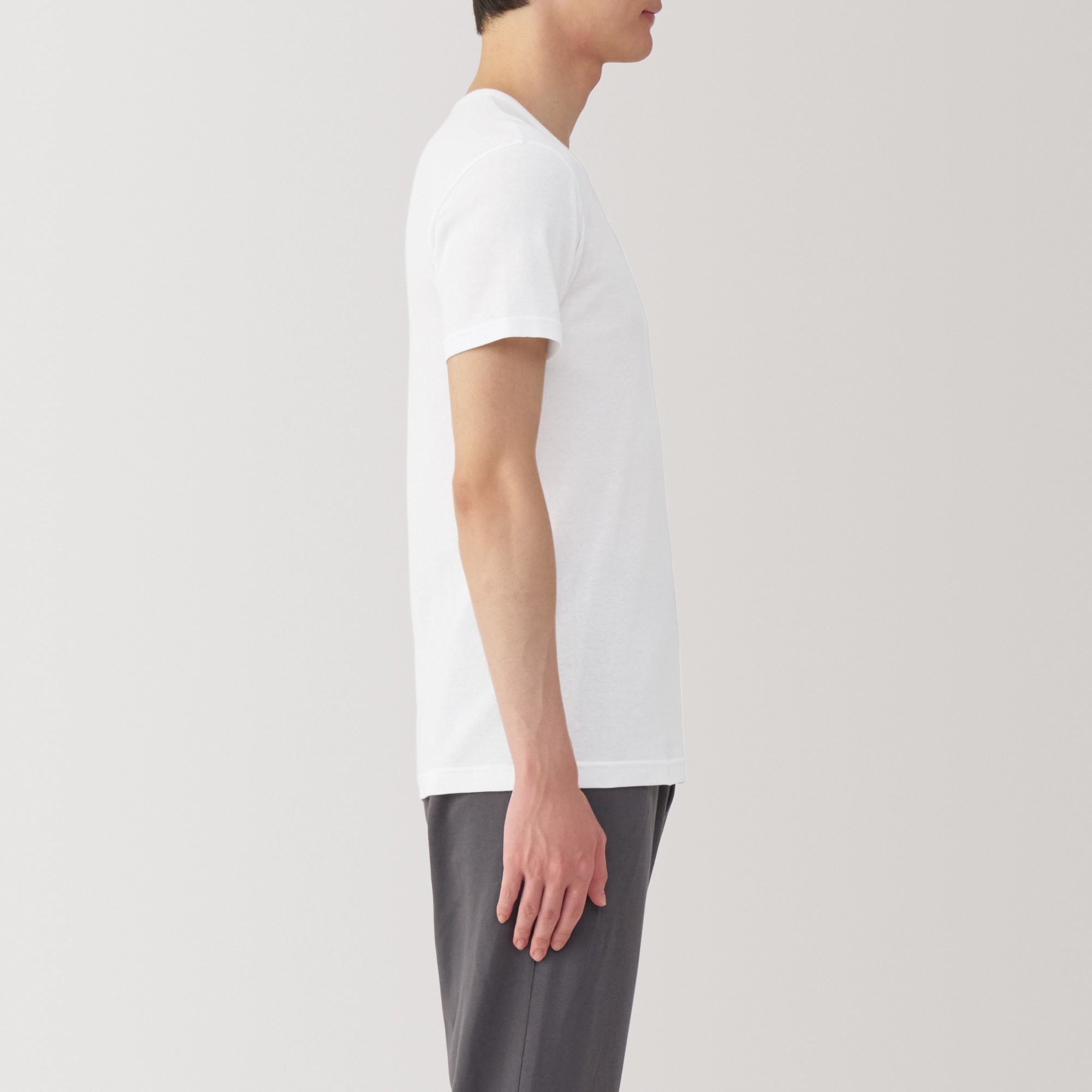 紳士　さらっと綿　Ｖネック半袖Ｔシャツ