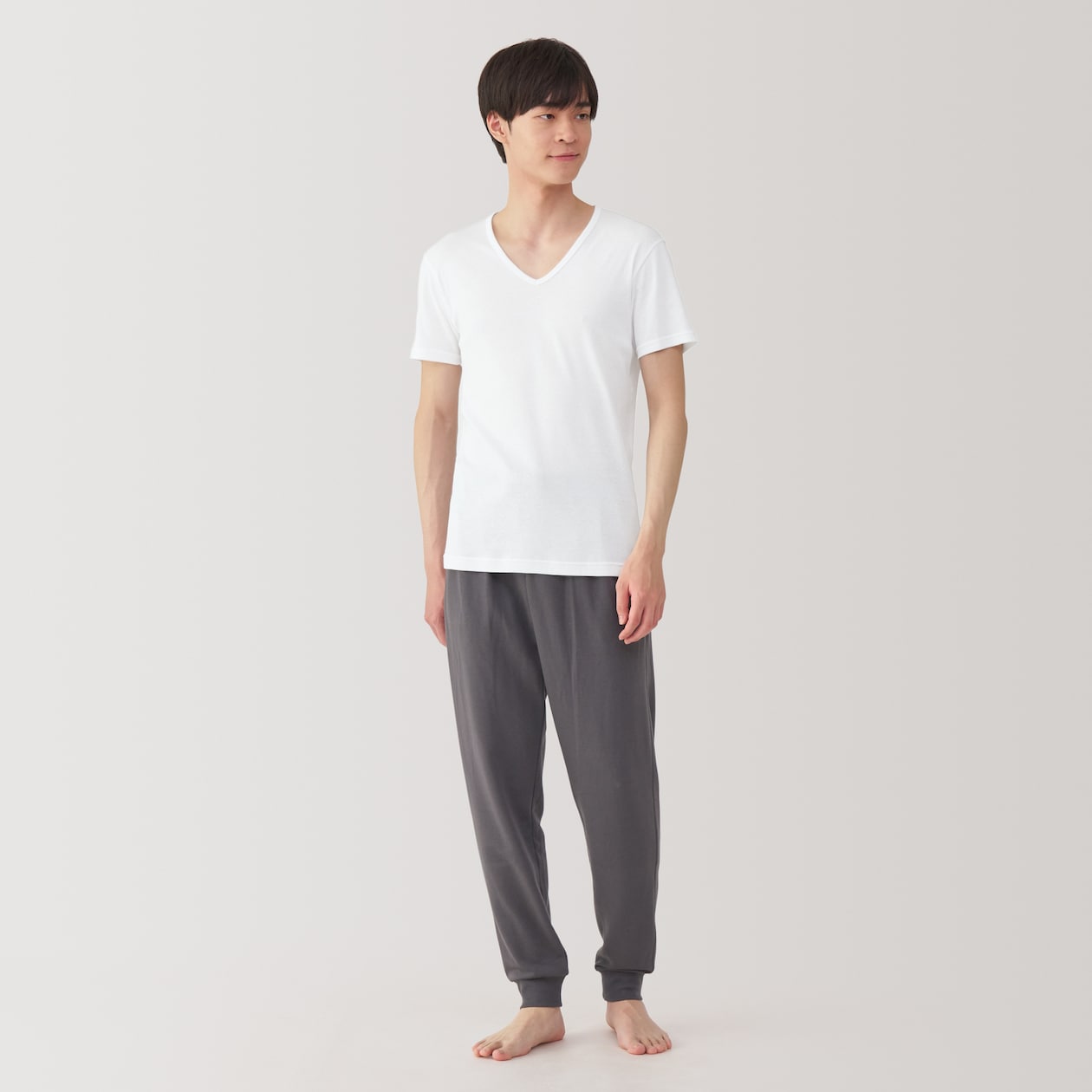 紳士　さらっと綿　Ｖネック半袖Ｔシャツ