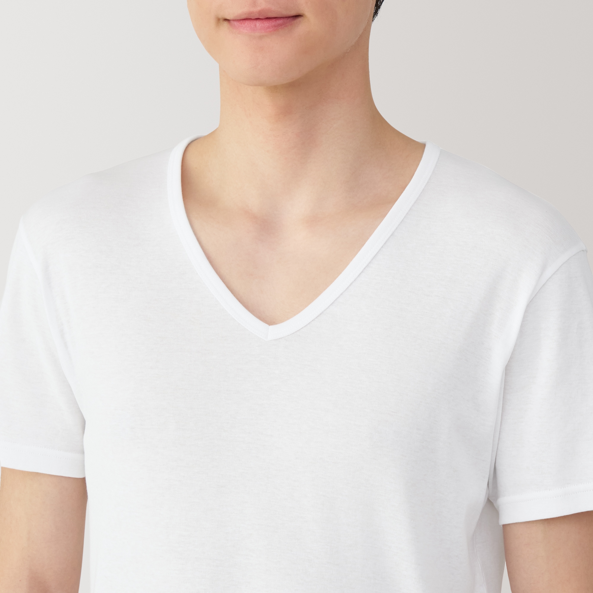 紳士　さらっと綿　Ｖネック半袖Ｔシャツ