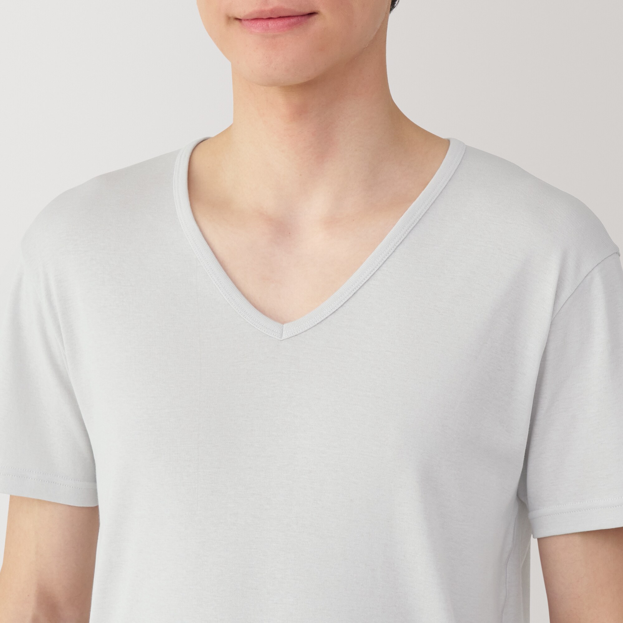 紳士　さらっと綿　Ｖネック半袖Ｔシャツ