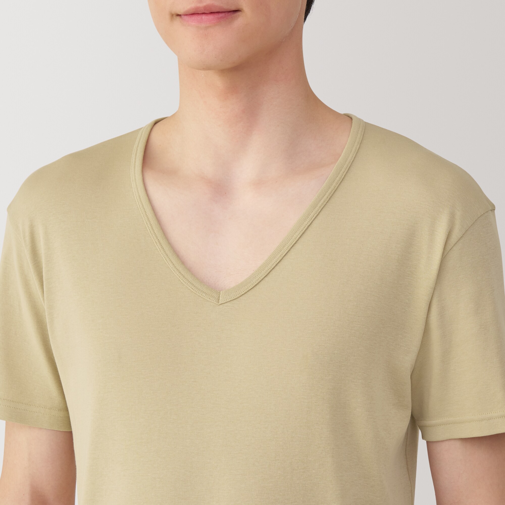 紳士　さらっと綿　Ｖネック半袖Ｔシャツ