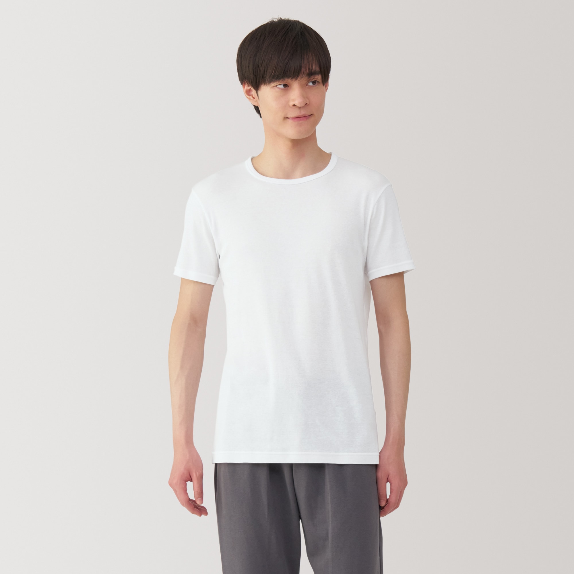 紳士　さらっと綿　クルーネック半袖Ｔシャツ