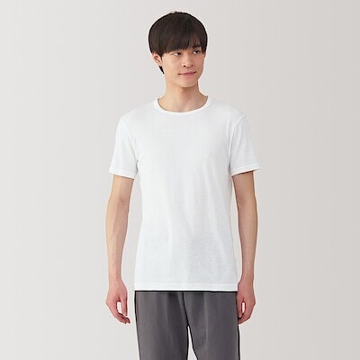 紳士　さらっと綿　クルーネック半袖Ｔシャツ