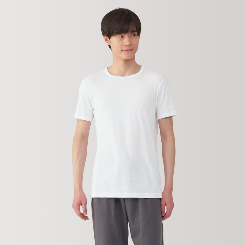 紳士 さらっと綿 クルーネック半袖Tシャツ | 無印良品 