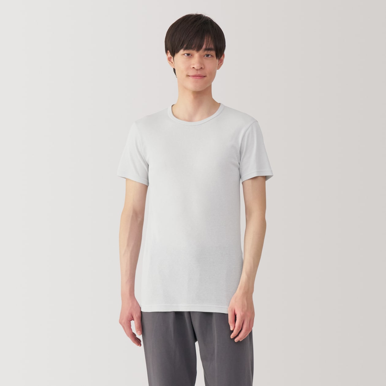紳士　さらっと綿　クルーネック半袖Ｔシャツ