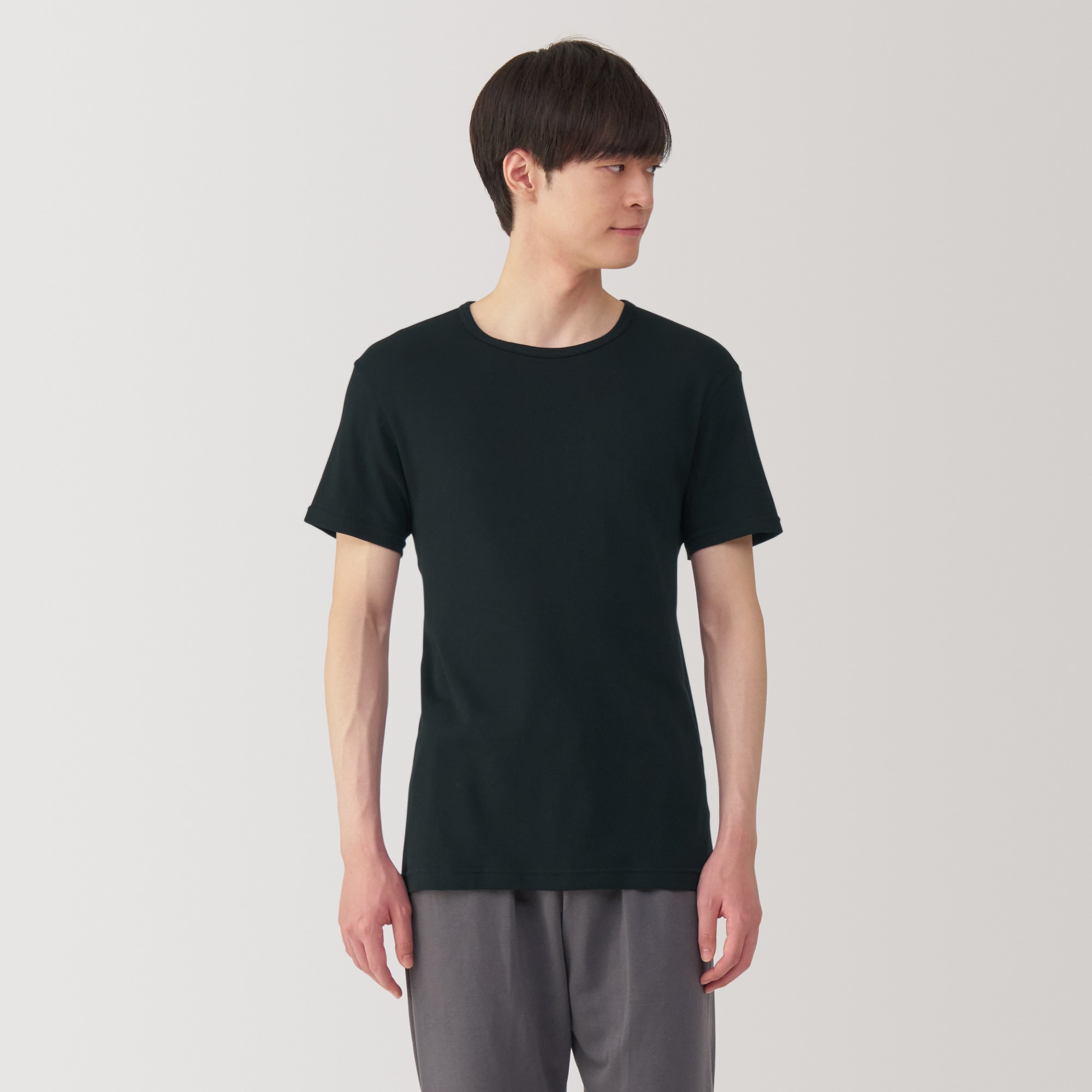 紳士　さらっと綿　クルーネック半袖Ｔシャツ