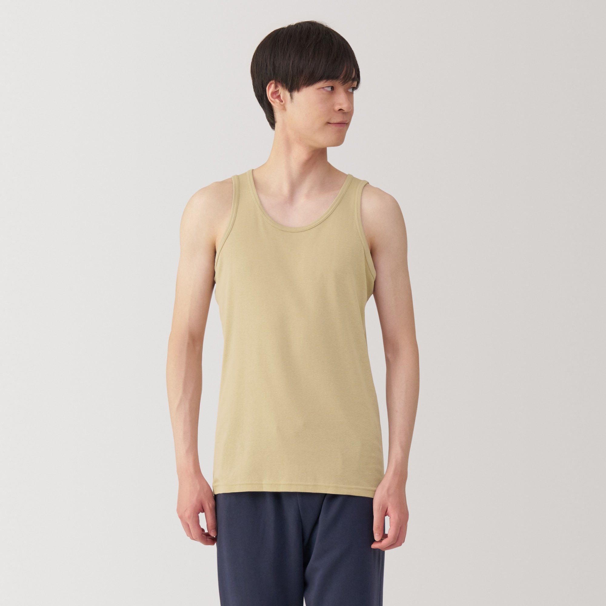 紳士　さらっと綿　タンクトップ