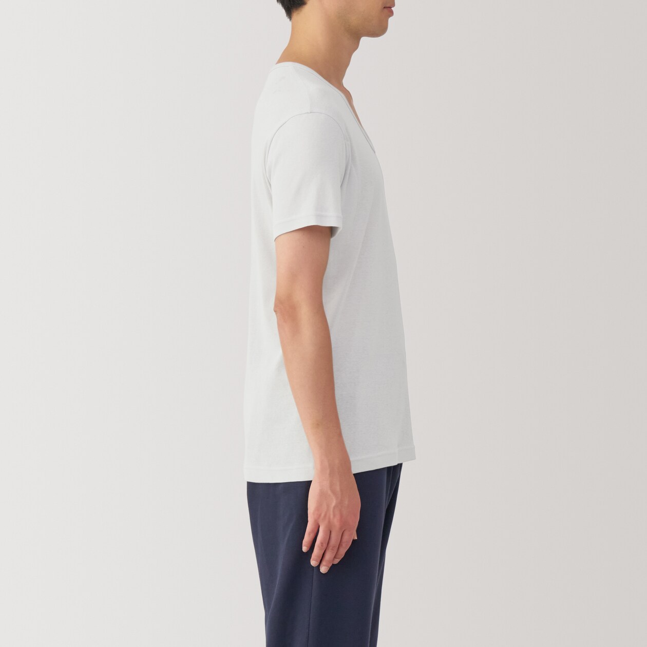 紳士　さらっと綿　汗取りパッド付　Ｖネック半袖Ｔシャツ