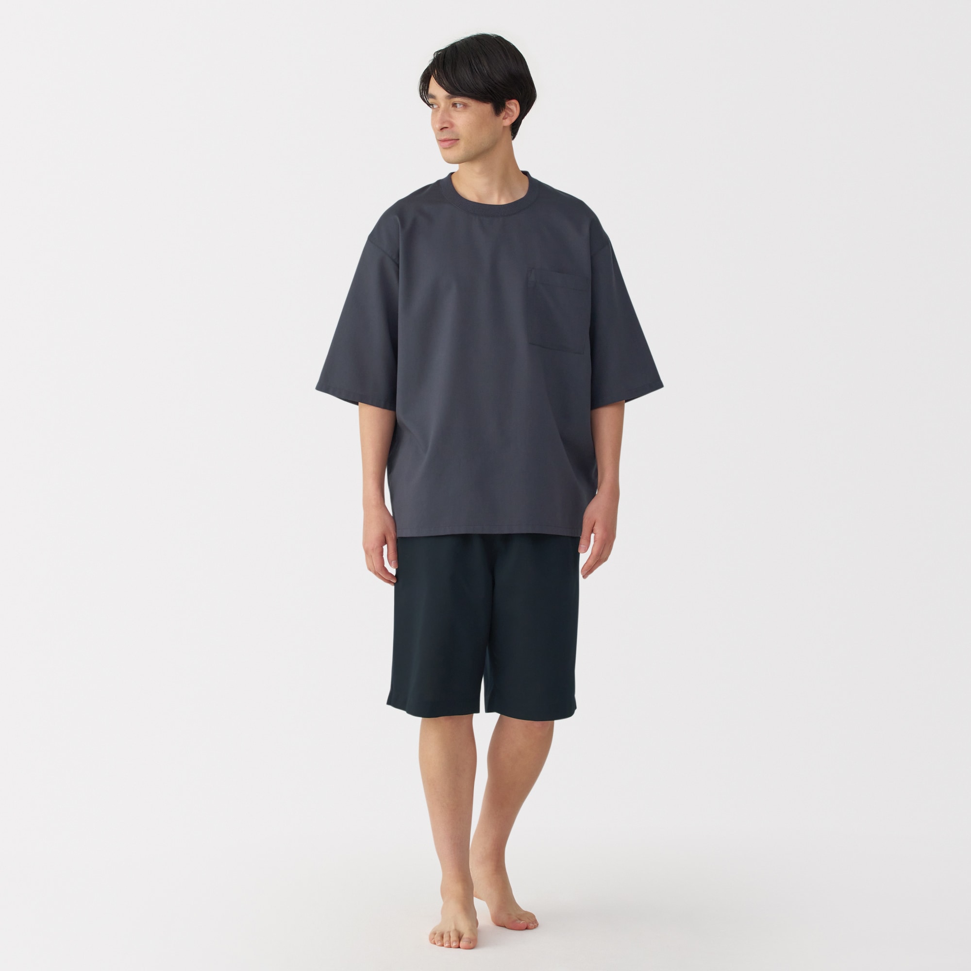 紳士　風を通す　半袖ルームウェアセット