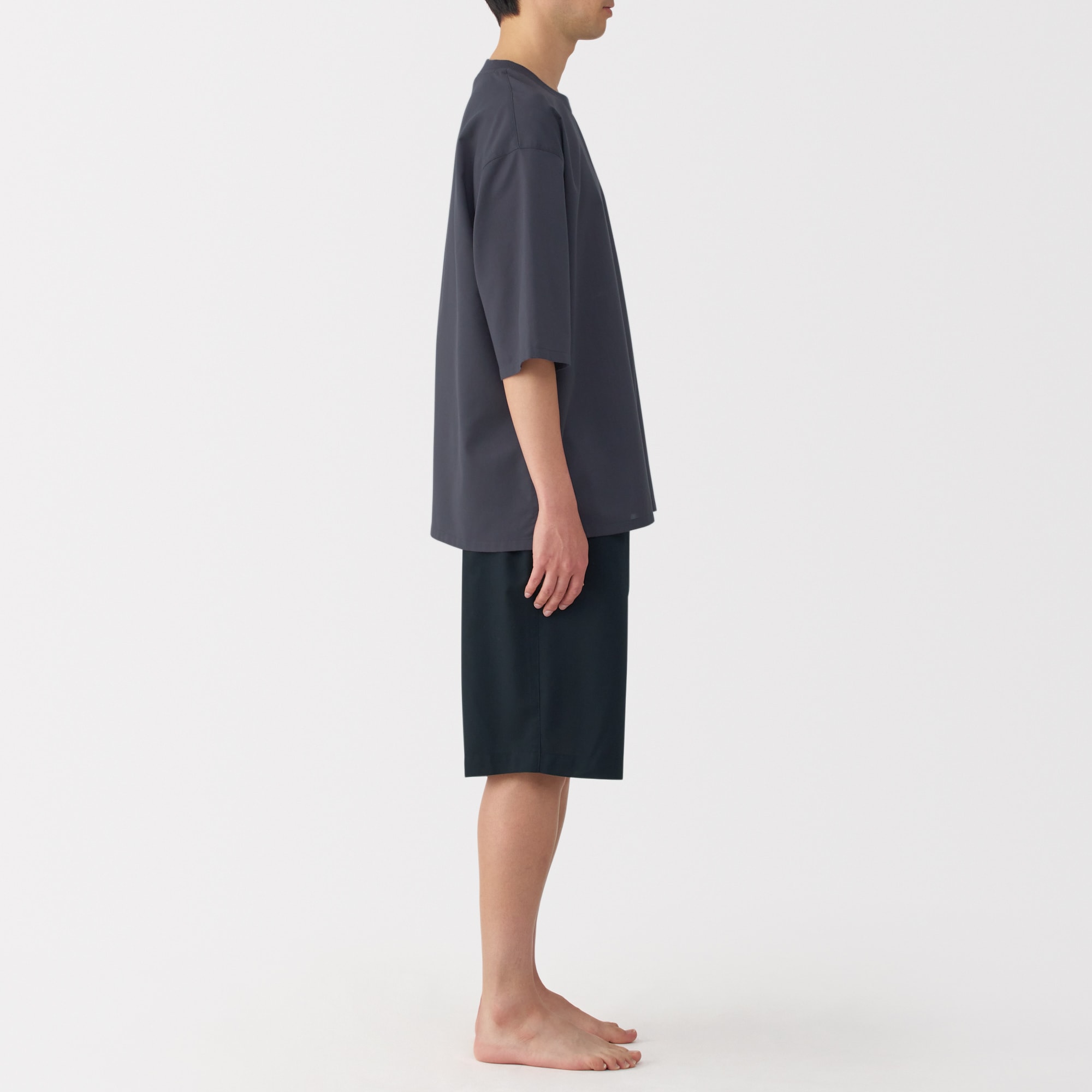 紳士　風を通す　半袖ルームウェアセット