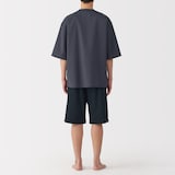 紳士　風を通す　半袖ルームウェアセット