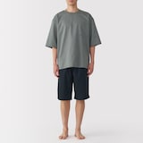 紳士　風を通す　半袖ルームウェアセット