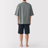 紳士　風を通す　半袖ルームウェアセット