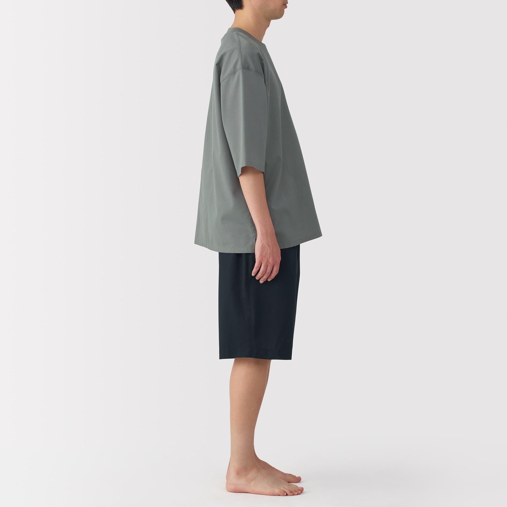 紳士　風を通す　半袖ルームウェアセット