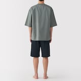 紳士　風を通す　半袖ルームウェアセット