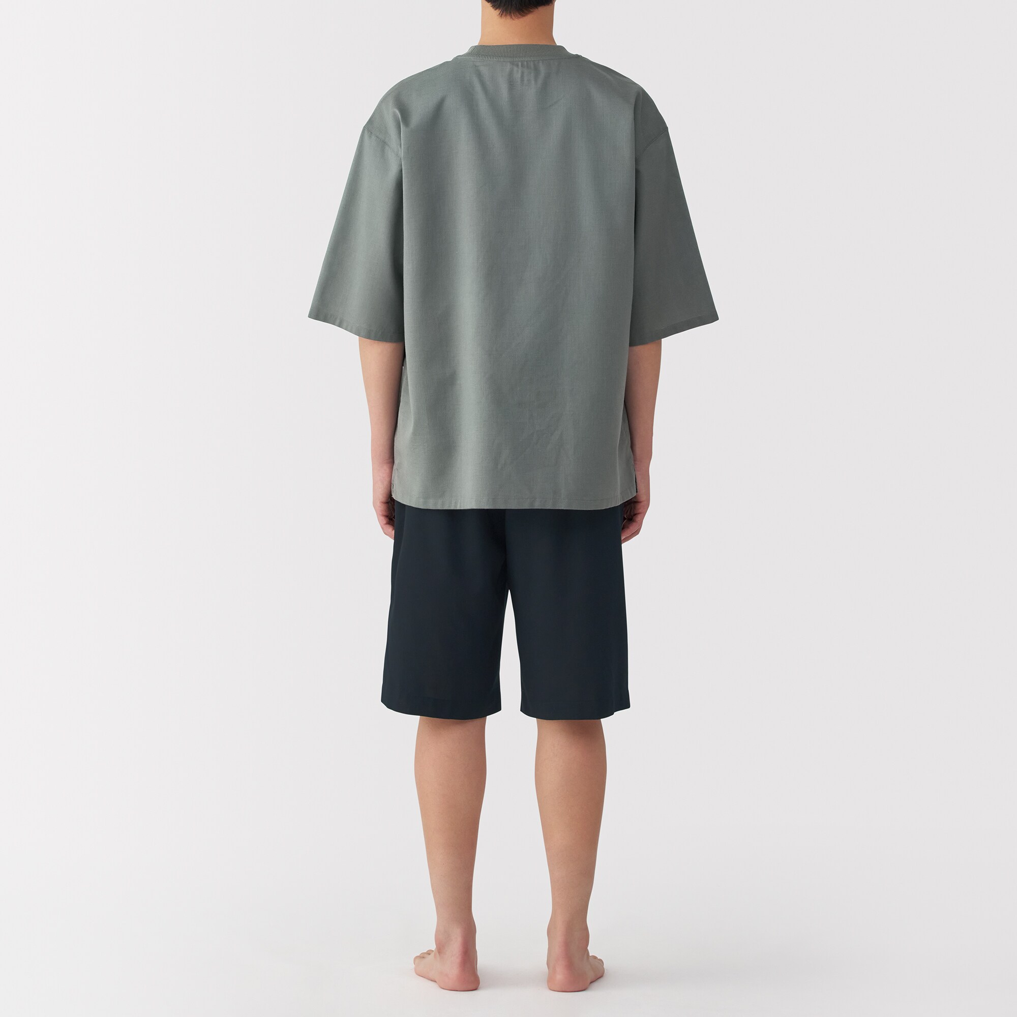 紳士　風を通す　半袖ルームウェアセット