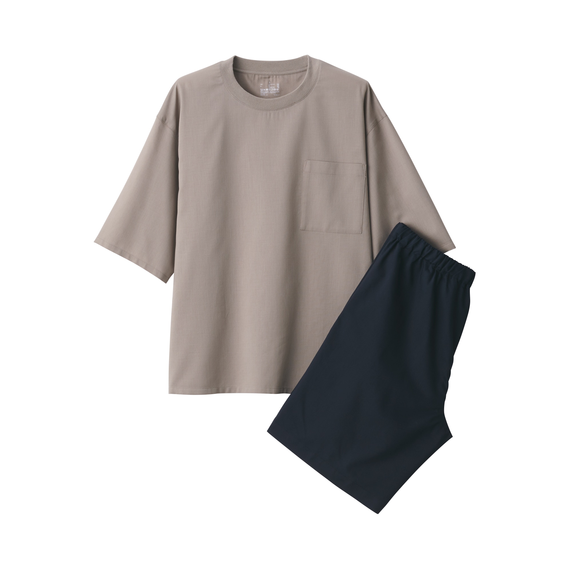 紳士　風を通す　半袖ルームウェアセット