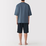 紳士　風を通す　半袖ルームウェアセット