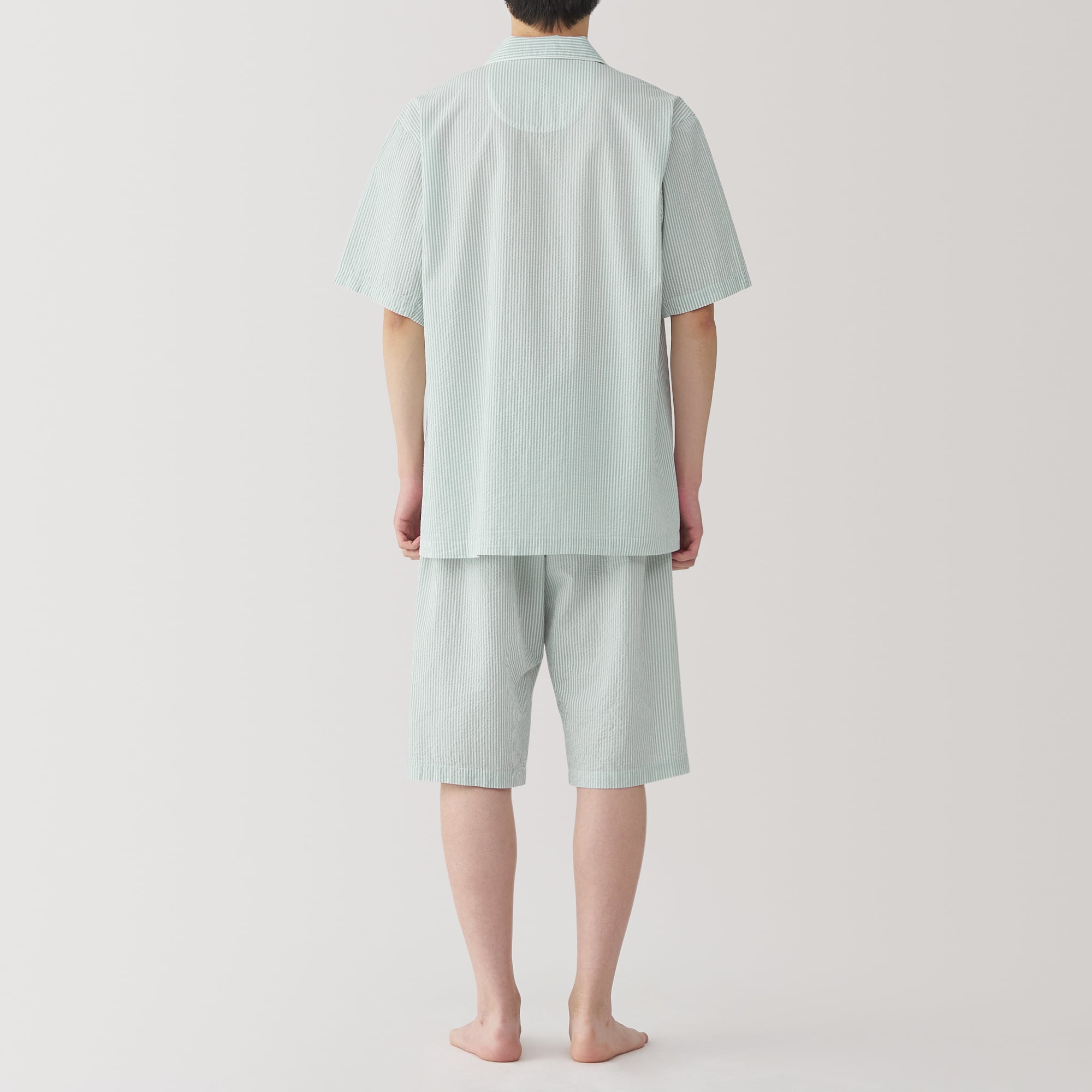 【新品】無印良品　脇に縫い目のないサッカー織パジャマ　半袖 ３セット 紳士 脇に縫い目のない サッカー織 半袖パジャマ | 無印良品