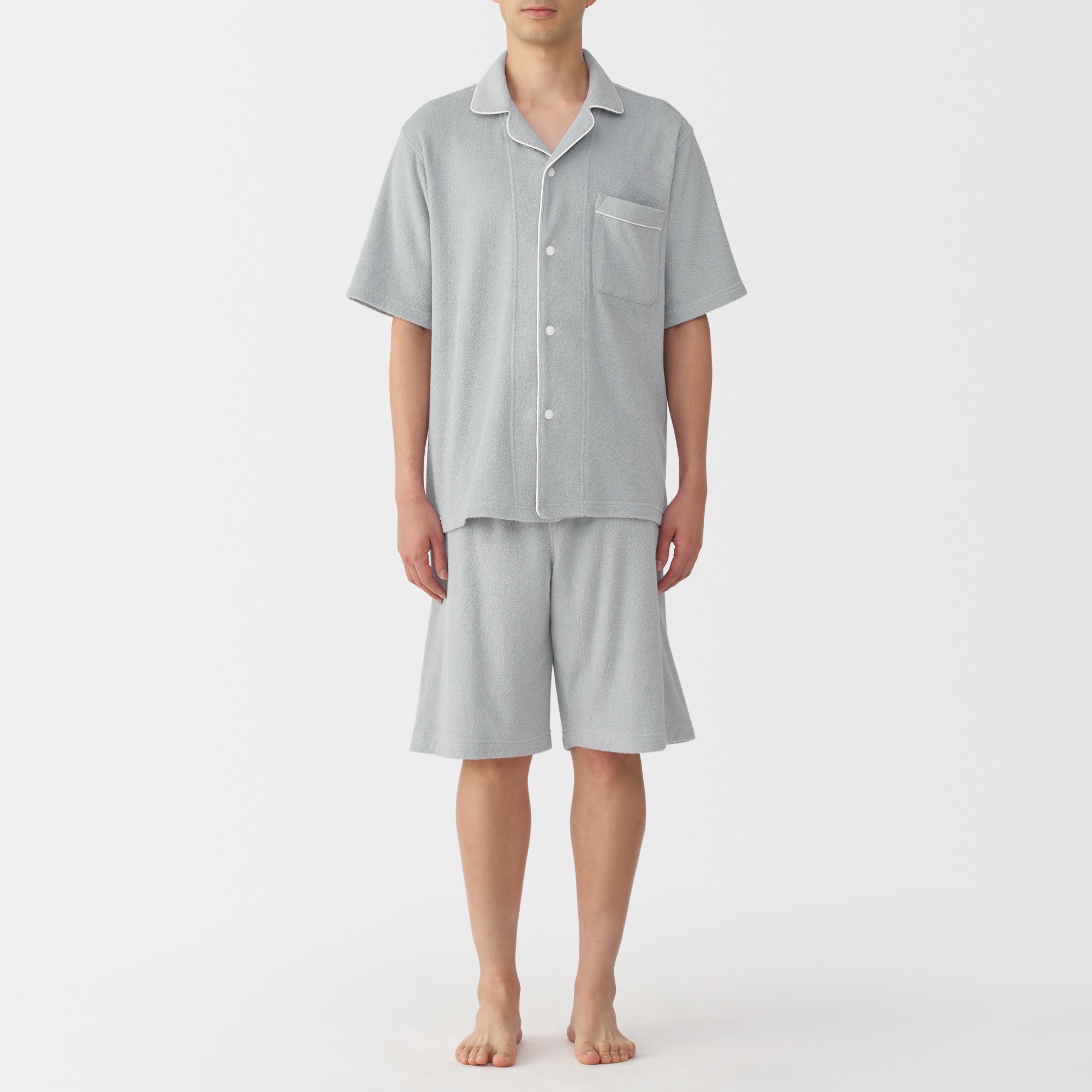 紳士 着るタオル 両面パイル 半袖パジャマ | 無印良品