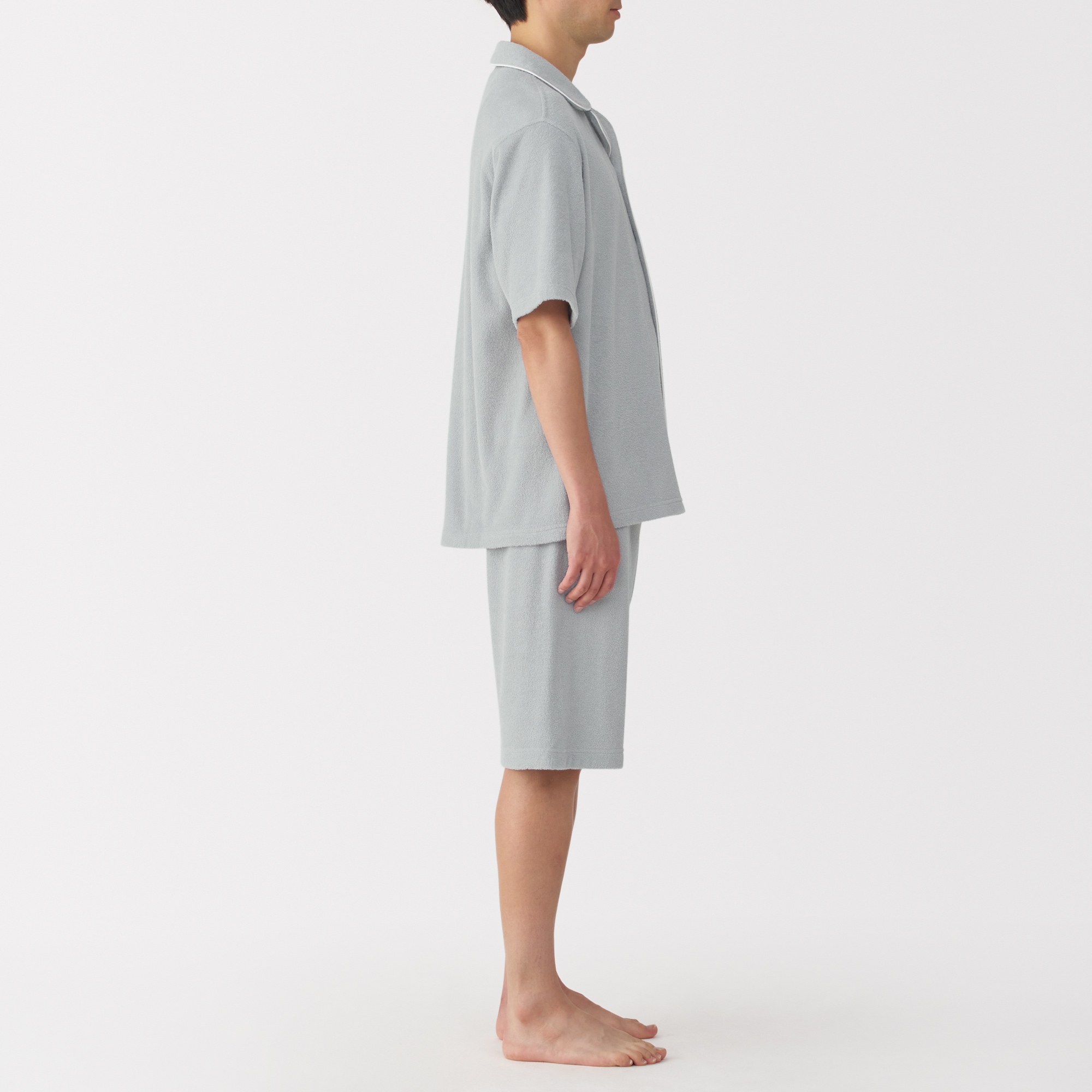 紳士　着るタオル　両面パイル　半袖パジャマ