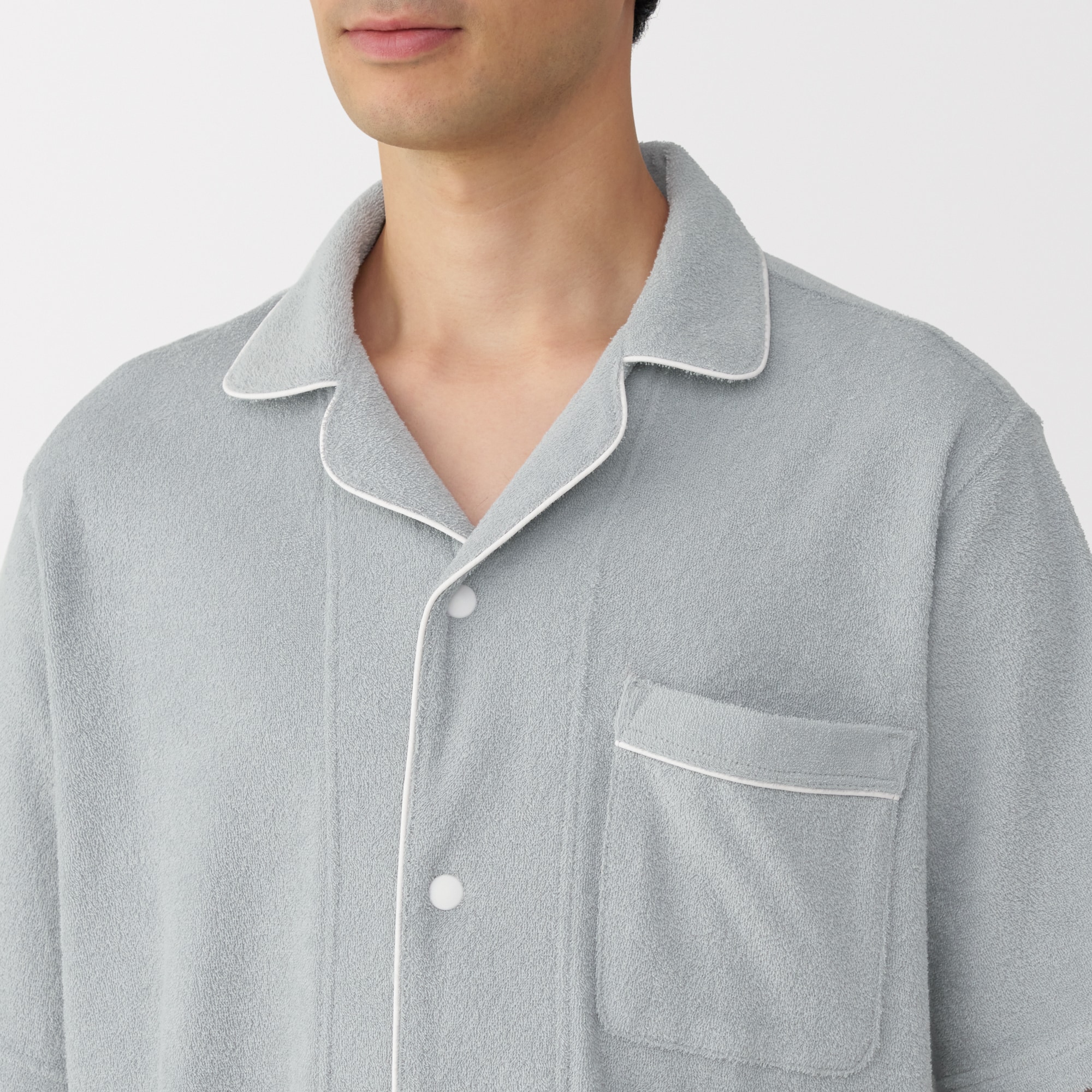 紳士　着るタオル　両面パイル　半袖パジャマ