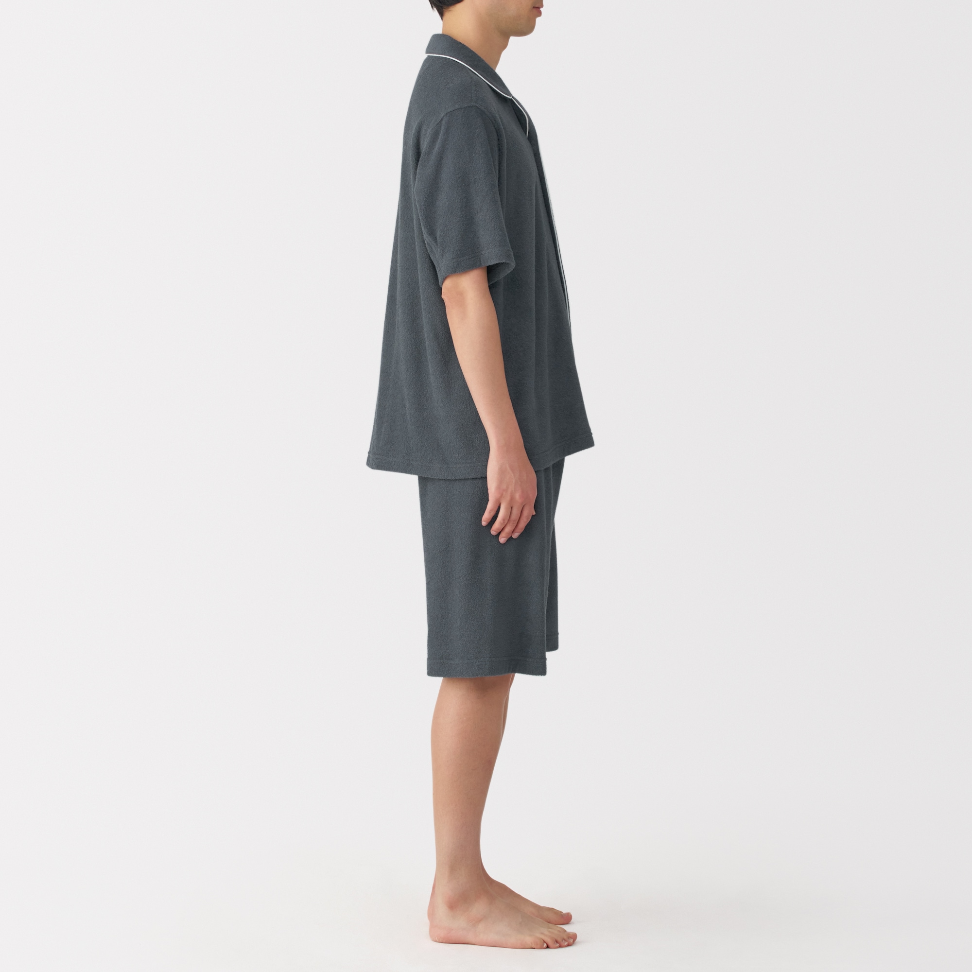 紳士　着るタオル　両面パイル　半袖パジャマ