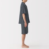 紳士　着るタオル　両面パイル　半袖パジャマ