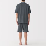 紳士　着るタオル　両面パイル　半袖パジャマ