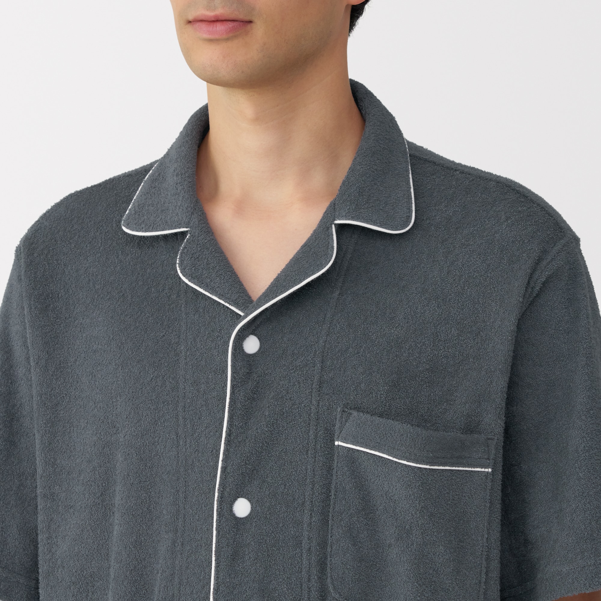 紳士　着るタオル　両面パイル　半袖パジャマ