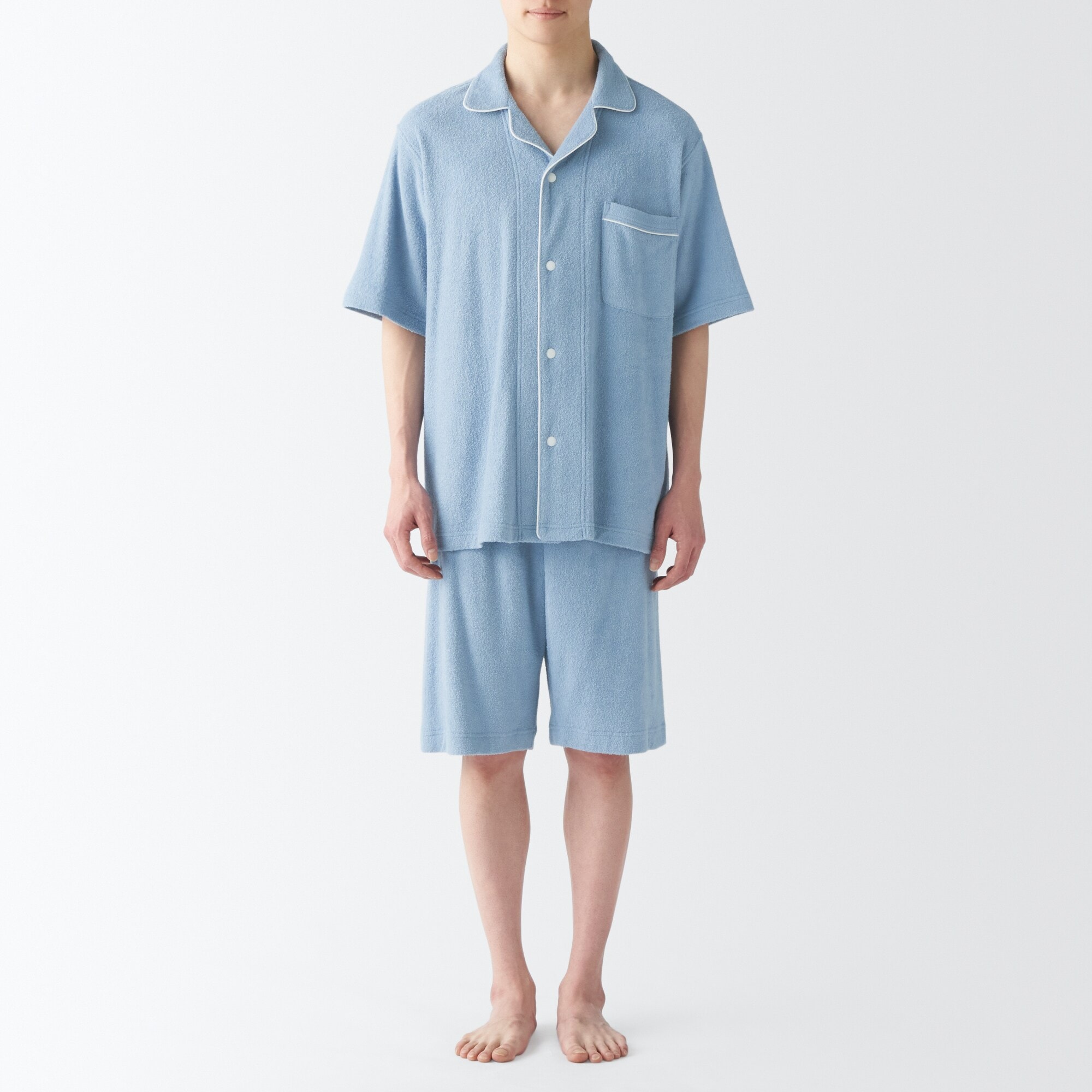 紳士 着るタオル 両面パイル 半袖パジャマ | 無印良品