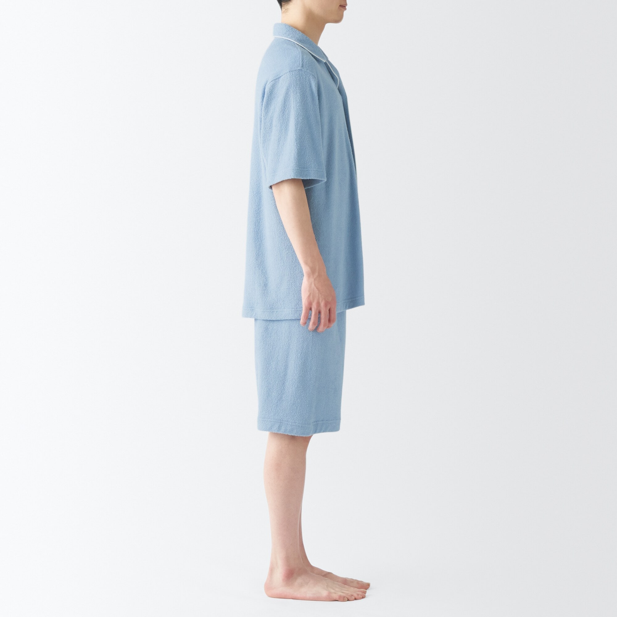 紳士　着るタオル　両面パイル　半袖パジャマ