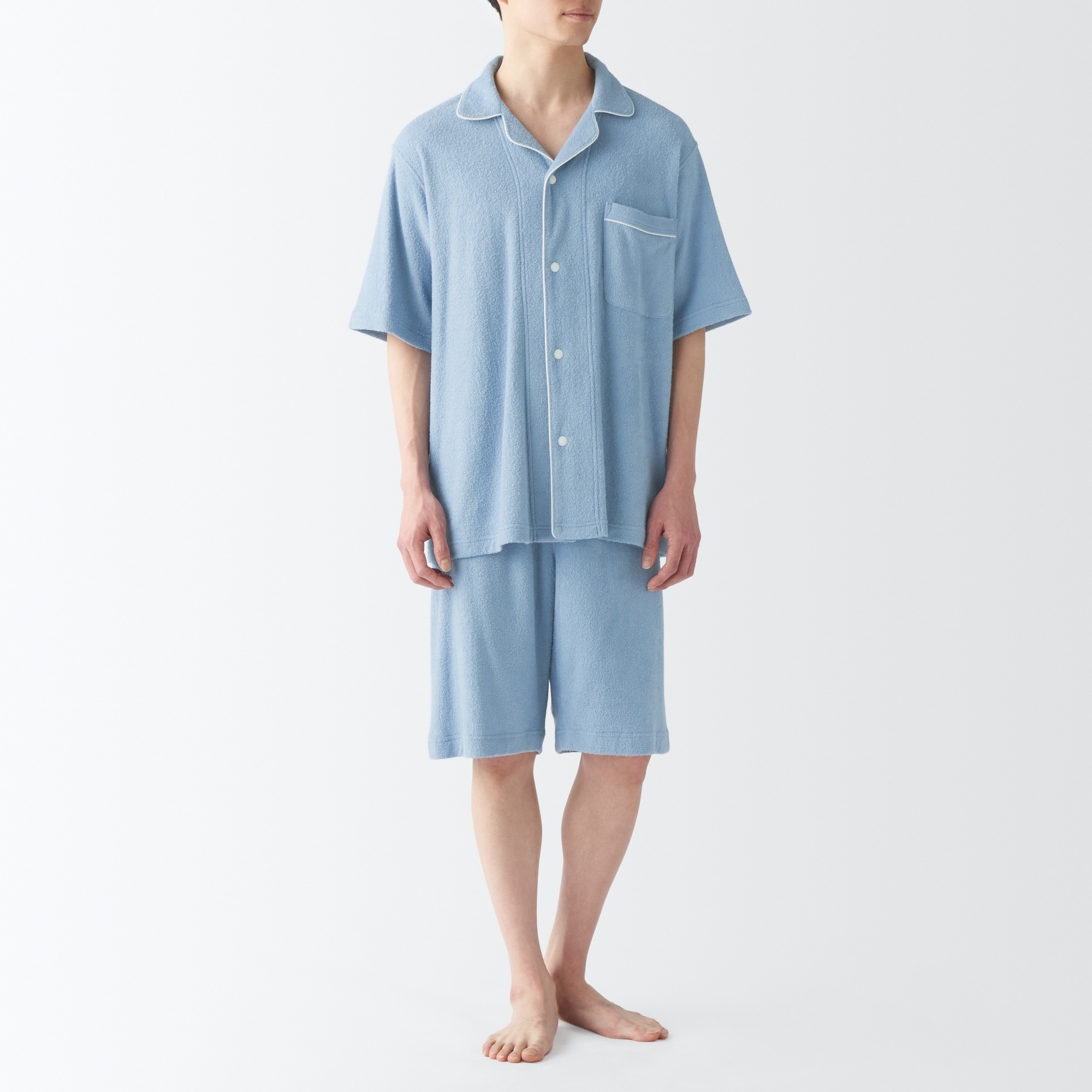 紳士 着るタオル 両面パイル 半袖パジャマ | 無印良品