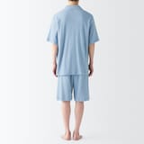 紳士　着るタオル　両面パイル　半袖パジャマ